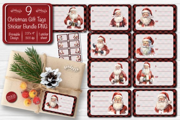 Charming Christmas Gift Tag Stickers Bundle for Local Business Branding