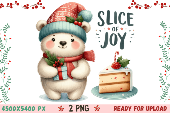 Cute Bear in Christmas Print Templates for Crafters & Handmade Sellers