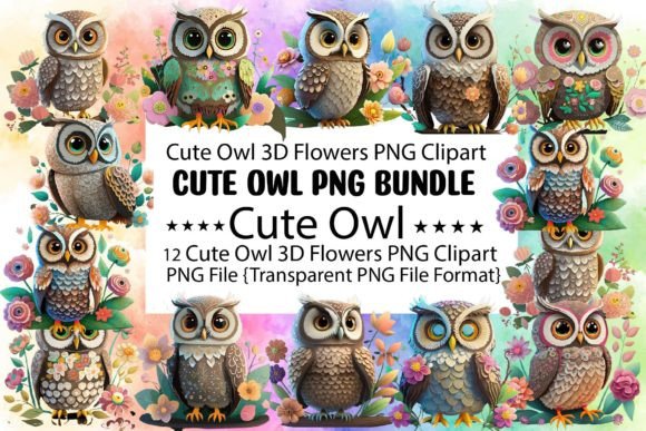 Cute Owl 3D Flowers PNG Bundle: A Designer’s Real-World Embroidery Review