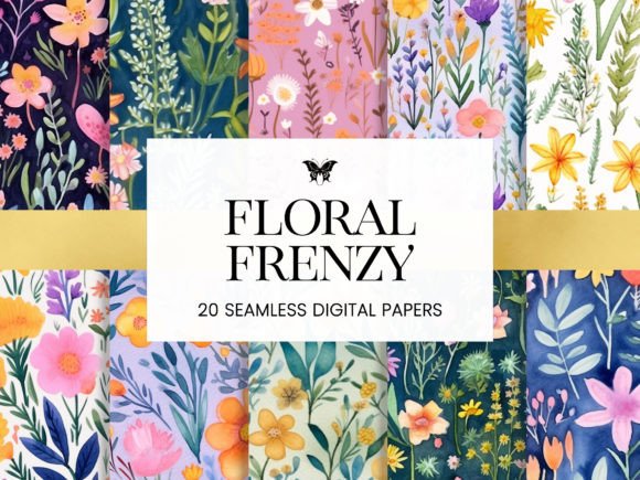 Floral Frenzy Cute Meadow Wildflowers: A Fresh Pattern for Bloggers and Publishers