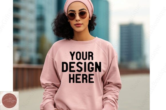 Gildan 1800 Hijab Sweatshirt Mockup 44 for Hoodies Amp Branding