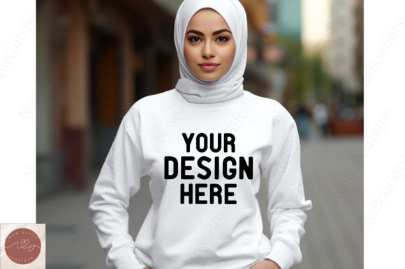 Gildan 1800 Hijab Sweatshirt Mockup 5 for Hoodies Amp Visual Concepts