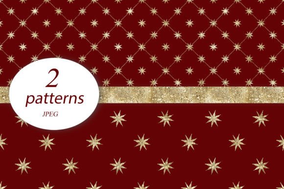 Golden Christmas Red Scrapbook Paper: A Festive Pattern for Holiday Branding