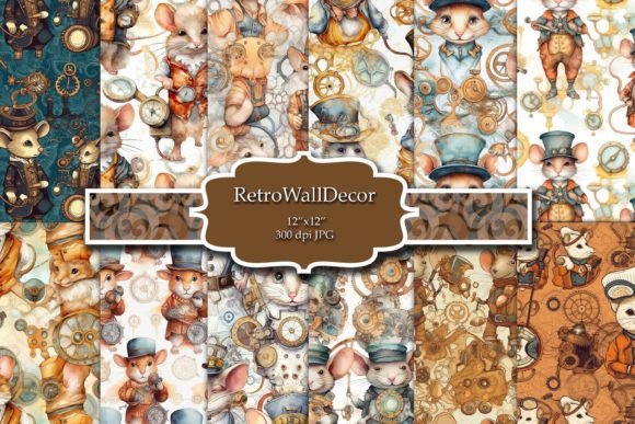 Mouse Digital Paper: Whimsical Patterns for Crafters & Etsy Sellers