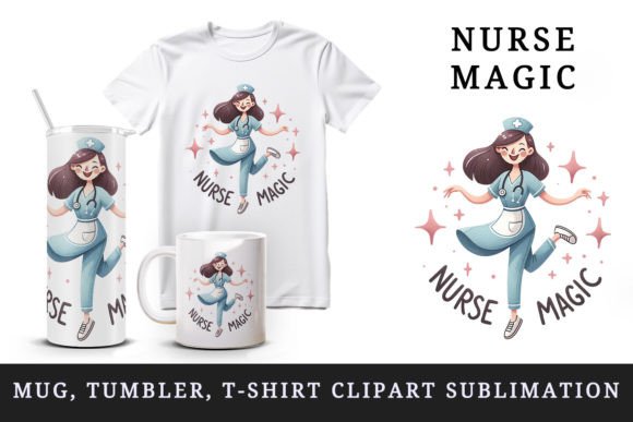 Nurse Magic Tumbler Mug Wrap Clipart Png Review