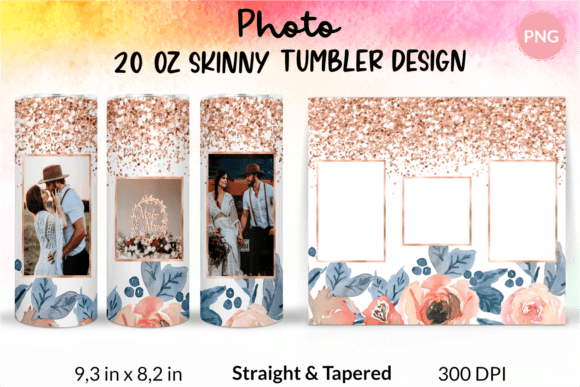 Photo Tumbler Wrap Sublimation Design for Craft-Focused Content Publishing