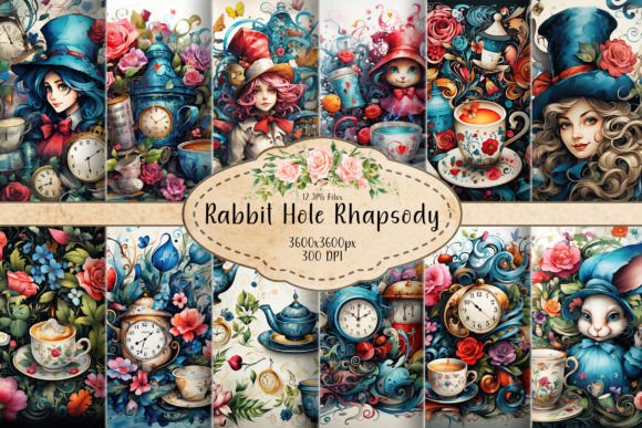 Rabbit Hole Rhapsody: A Fresh Background for Modern Branding