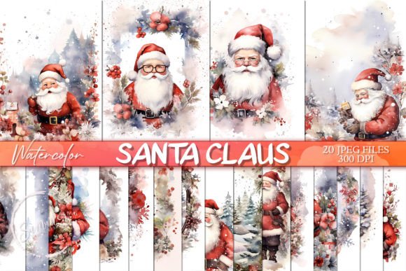 Santa Claus Christmas Cards Background