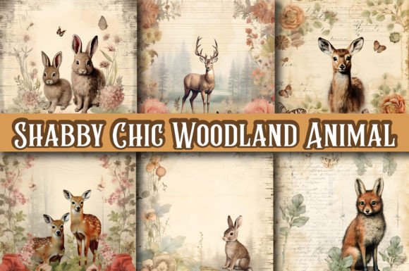 Shabby Chic Woodland Animals: A Soft, Storytelling Background for Warm Branding