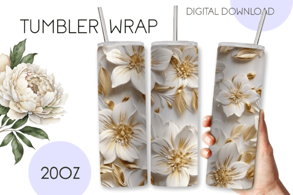Voluminous Flowers Chamomile Pattern for Modern Branding