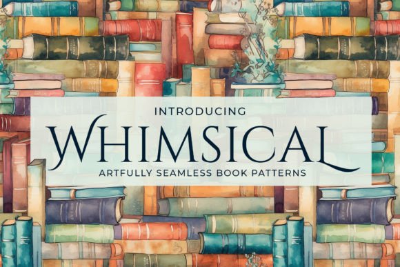 Whimsical Seamless Patterns of Books for Creative Branding